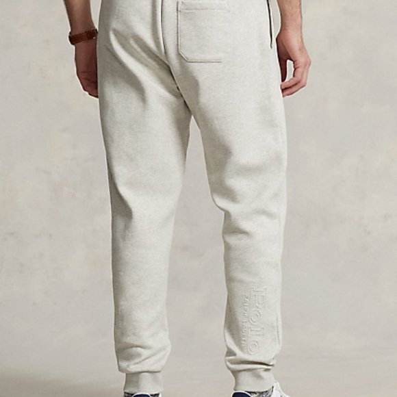 NWT POLO RALPH LAUREN MEN'S LOGO EMBOSSED BIG TALL DOUBLE KNIT JOGGER GRAY - Picture 1 of 6